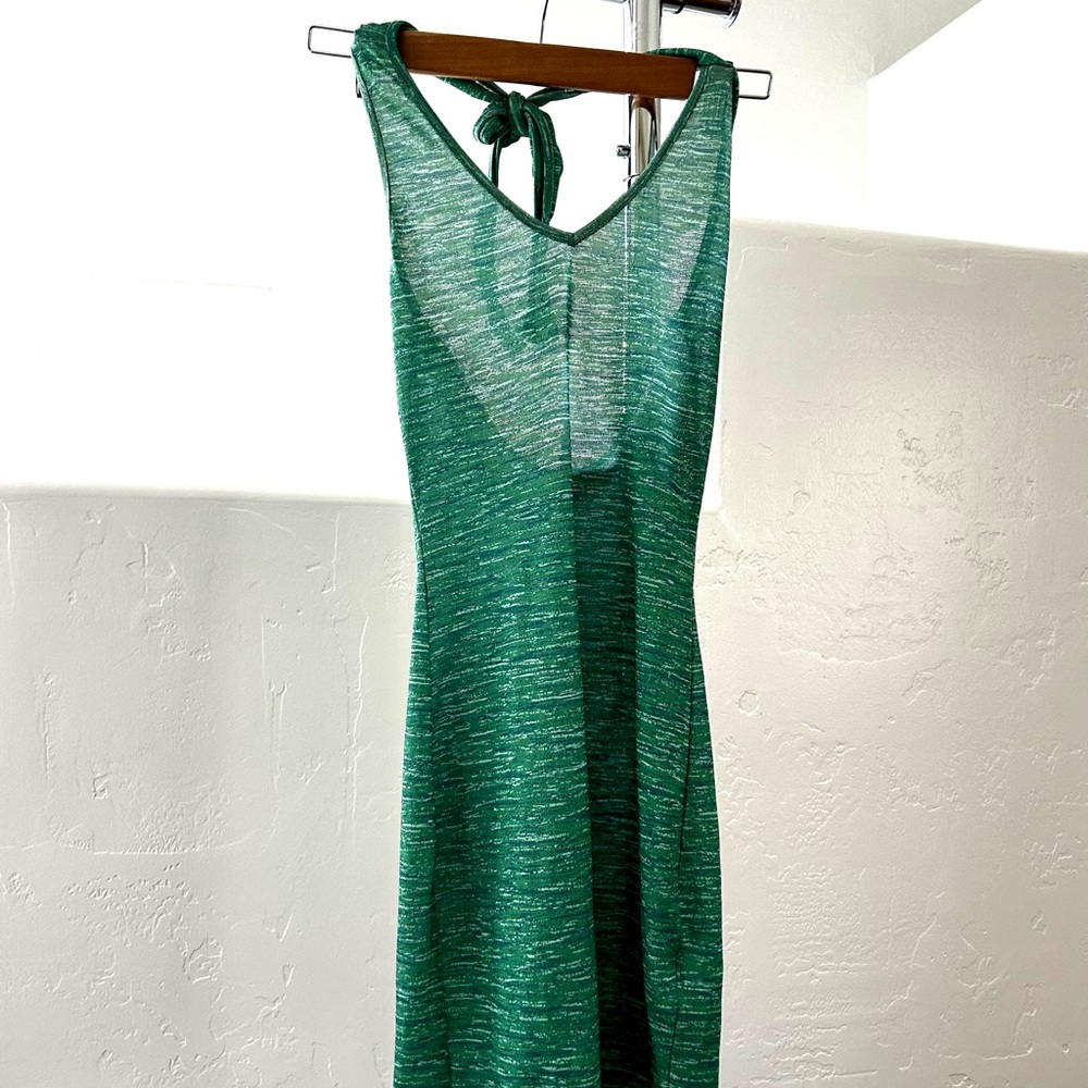 Green sheer mini dress